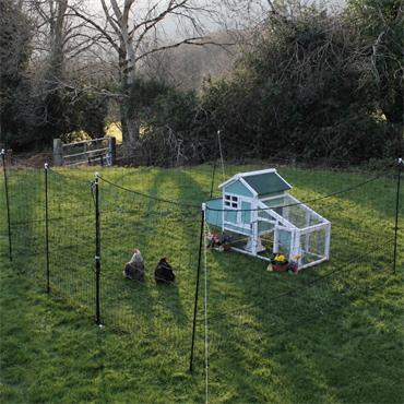 Chicken Fencing With Gate - 12m - Green