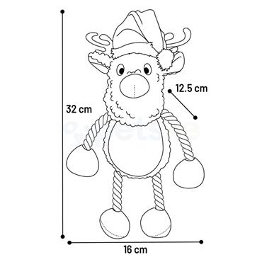 Christmas - Krola - Reindeer With Rope - Dog Toy