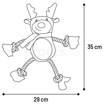 Christmas - Vicente - Reindeer with Rope - Dog Toy