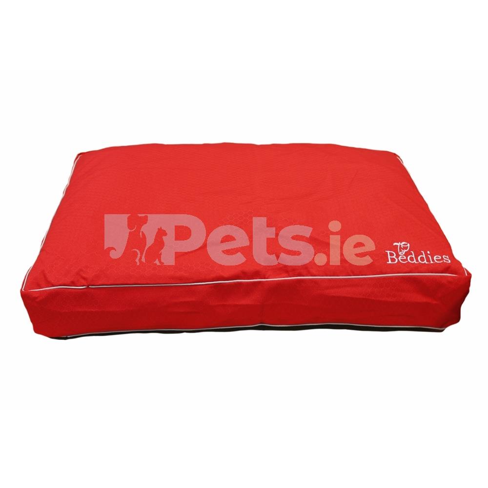 Beddies Waterproof Dog Bed Red/Grey Mattress Pets.ie Ireland