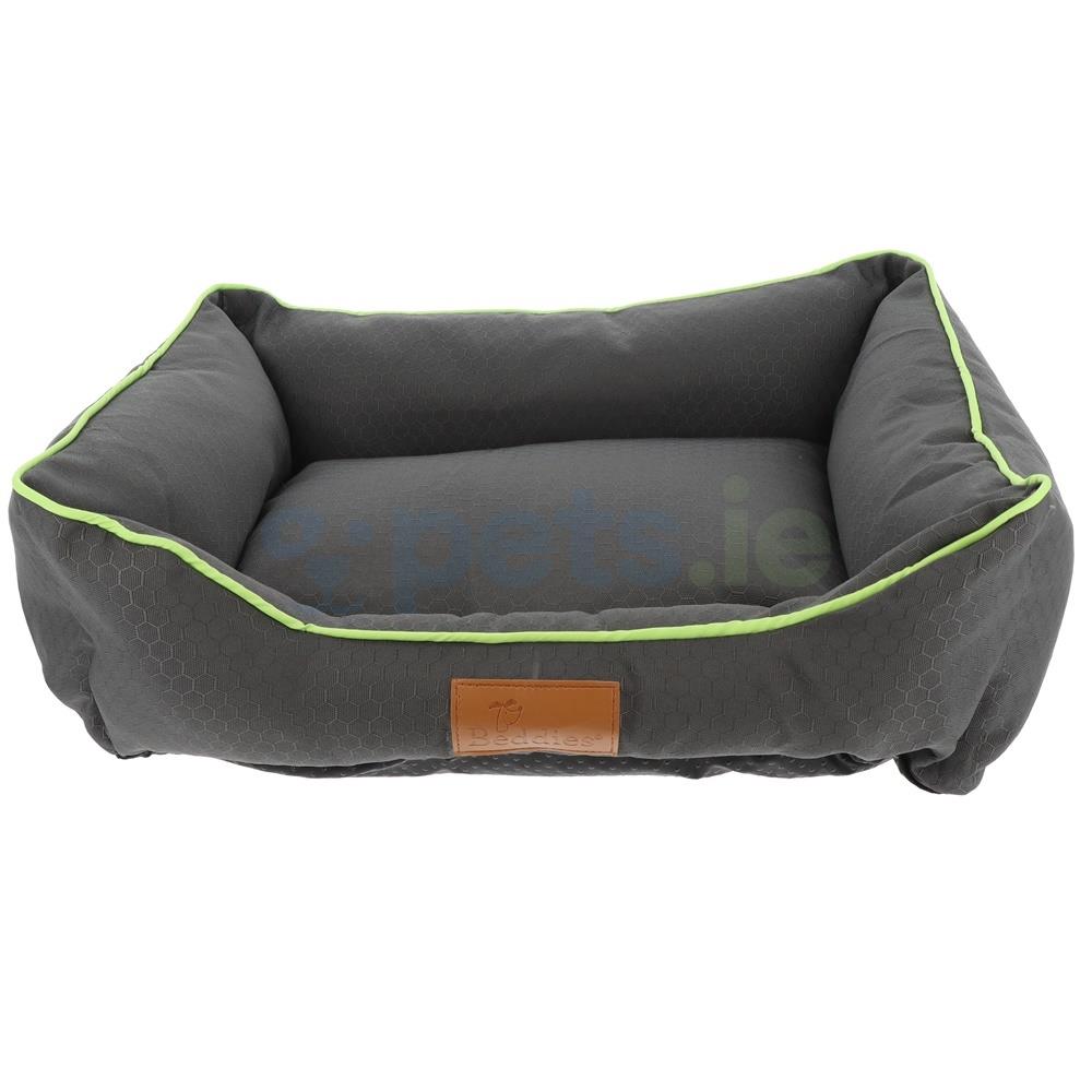 Beddies Dog Bed Waterproof Lounger Charcoal/Lime Pets.ie Ireland