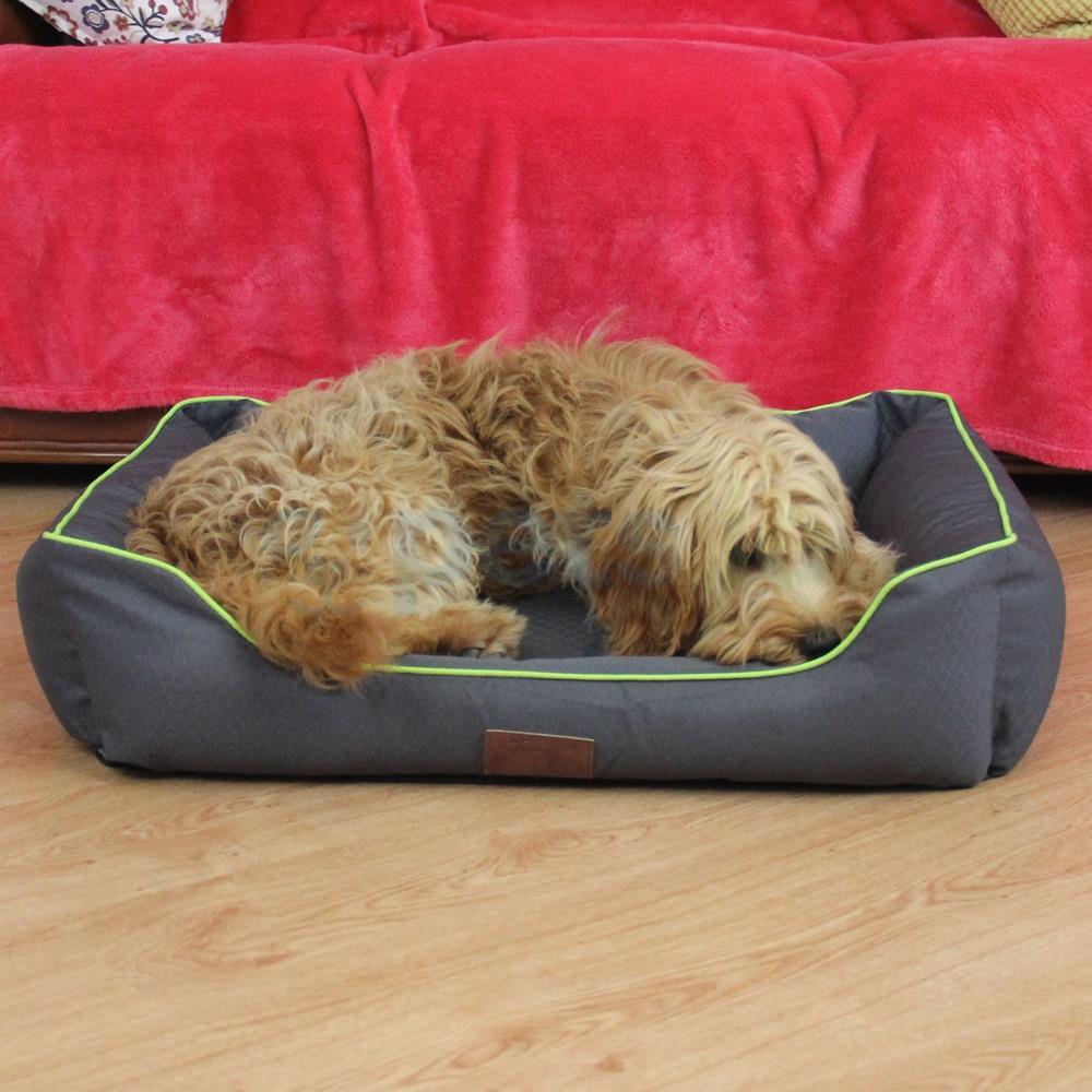 Beddies Dog Bed Waterproof Lounger Charcoal/Lime Pets.ie Ireland
