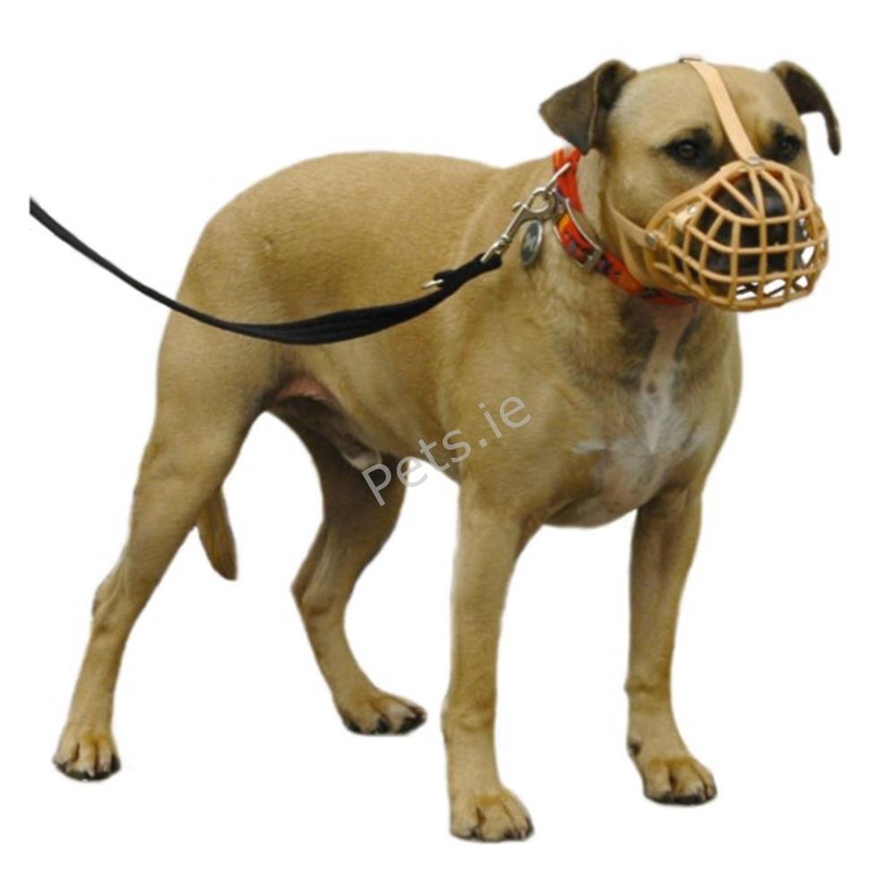 Company of Animals Baskerville Dog Muzzle Wide Fit Beige 2 Sizes