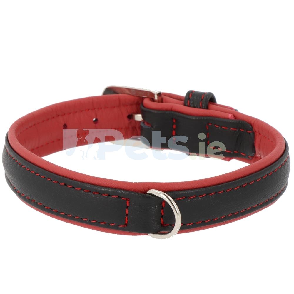 Pacific Leather Dog Collar Red Pets.ie Ireland