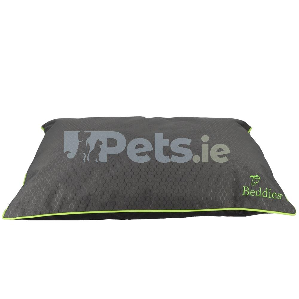 Beddies Pet Bed Waterproof Charcoal/Lime Cushion Pets.ie Ireland