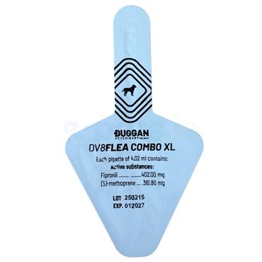 Duggan Veterinary DV8 Flea Combo - Spot On Fleas, Ticks & Lice - Extra Large Dog