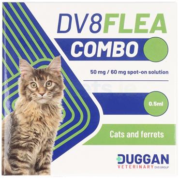 DV8 Flea Combo - Cats & Ferrets - Spot On Fleas, Ticks & Lice