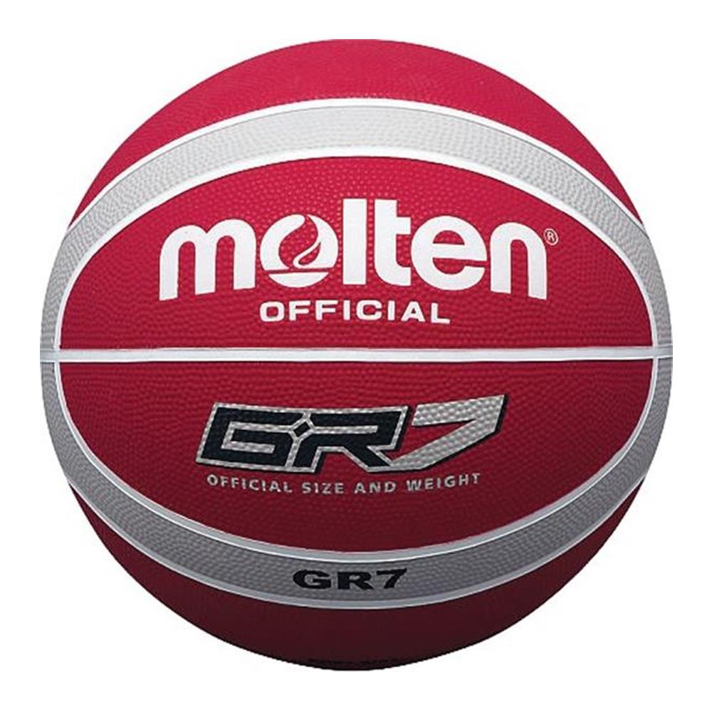 Molten Rubber Indoor/Outdoor Basketball (Red/Silver) Size 6 McSport
