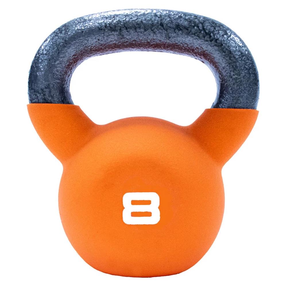 Neoprene Covered Kettlebell 8kg Orange McSport Ireland