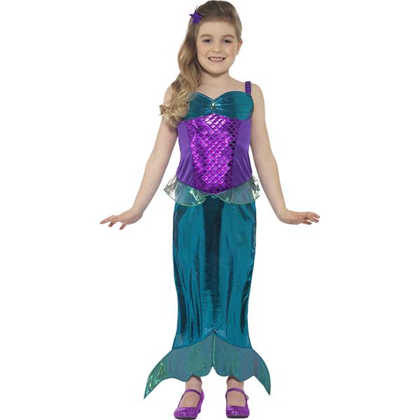 Licensed Blue Magical Mermaid Costume Toddler Child Girls Ariel Fancy Dress