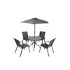 Amora 4 Seater Dining Set With Parasol