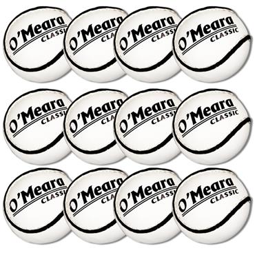O'Meara Sliotars Classic Sliotar | Size 4 | Pack of 12 - White