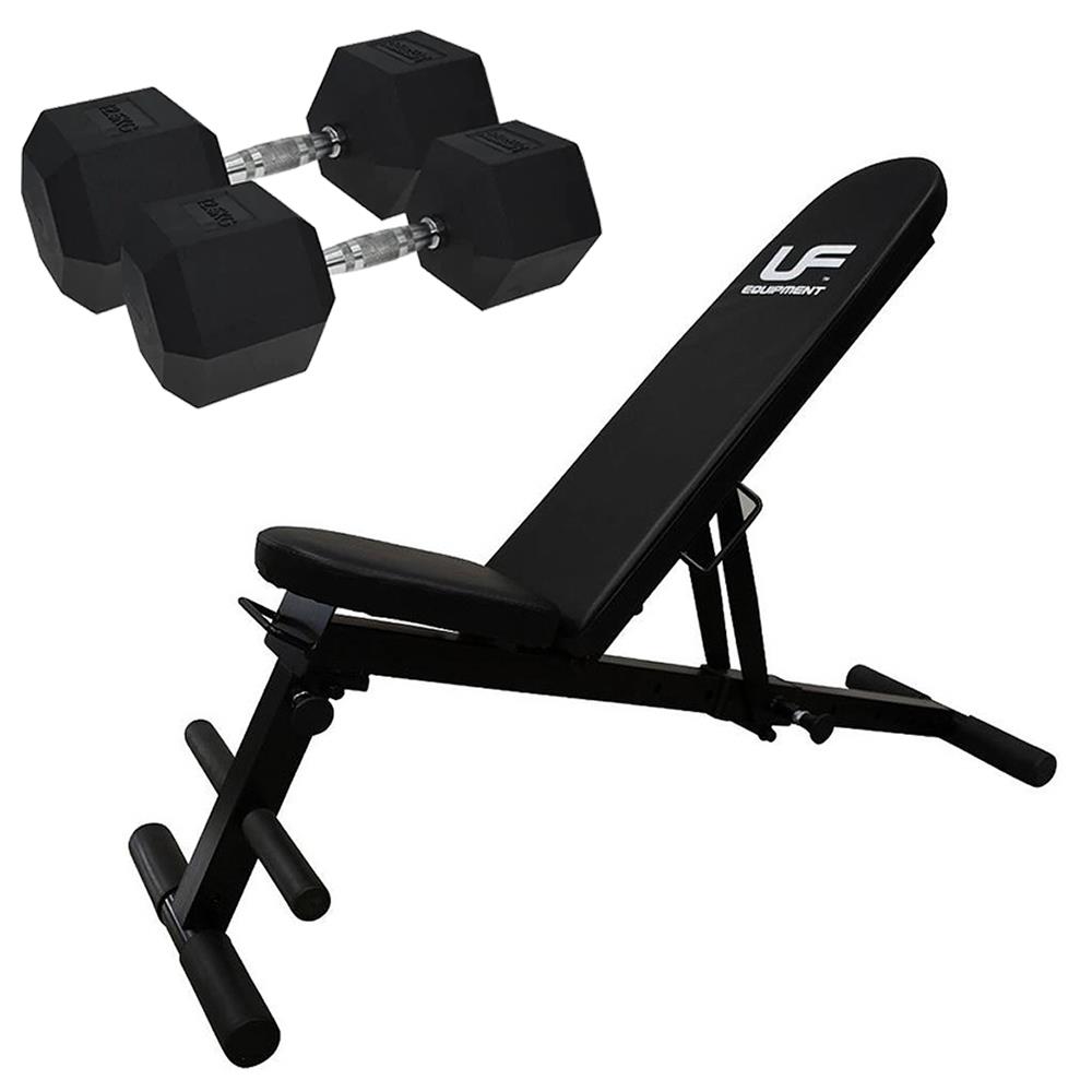 Urban Fitness Adjustable Weight Bench + PRO Hex Dumbbell Set Michael