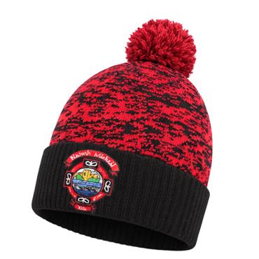 St Michaels Bobble Hat - RED/WHITE