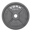 York Cast Iron Barbell Plate (x1) | 20KG - BLACK
