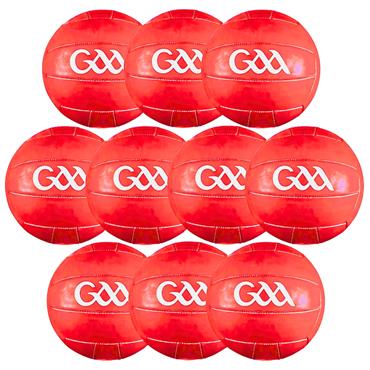 Score More GAA Training Football | Size 5 | Pack of 10 - Red
