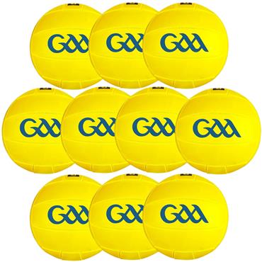 Score More GAA Training Football | Size 5 | Pack of 10 - Yellow