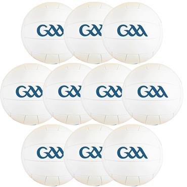 Score More GAA Training Football | Size 5 | Pack of 10 - White