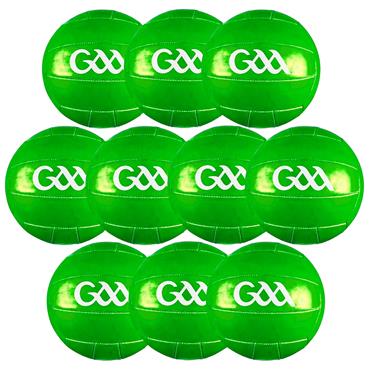 Score More GAA Training Football | Size 5 | Pack of 10 - GREEN