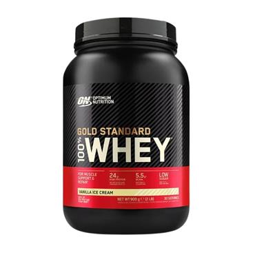 OPTIMUM NUTRITION GOLD STANDARD 100% WHEY 900G | VANILLA ICE CREAM - BLACK
