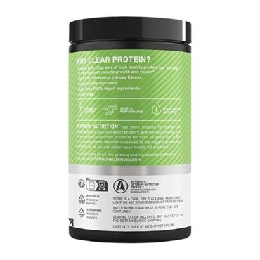 OPTIMUM NUTRITION CLEAR PROTEIN 100% PLANT PROTEIN ISOLATE 280G | LIME SORBET - BLACK