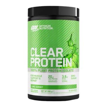 OPTIMUM NUTRITION CLEAR PROTEIN 100% PLANT PROTEIN ISOLATE 280G | LIME SORBET - BLACK