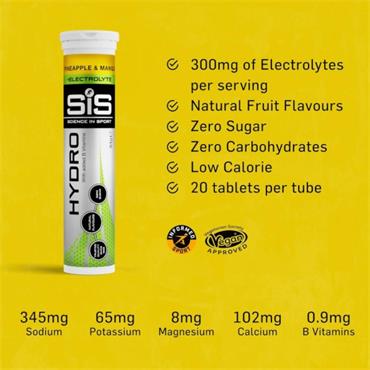 SIS HYDRO ELECTROLYTE 4.3G X 20 | PINEAPPLE AND MANGO - Silver