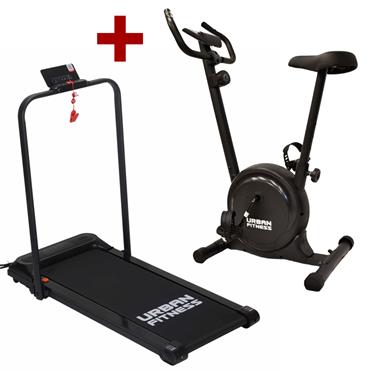 Urban Fitness Bike & Treadmill Bundle - Black