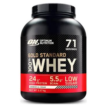 Optimum Nutrition Gold Standard 100% Whey 2.27kg I Cookies & Cream - Black