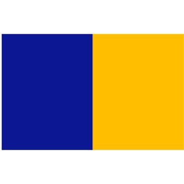 Team Flag 3 x 2 Royal/ Amber - Blue/Amber