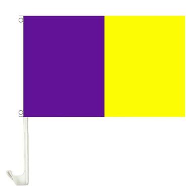 Car Flag Purple/ Amber - Purple/Gold