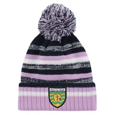 O' Neills Girls Donegal Hydra 083 Knitted Bobble Hat - Pink