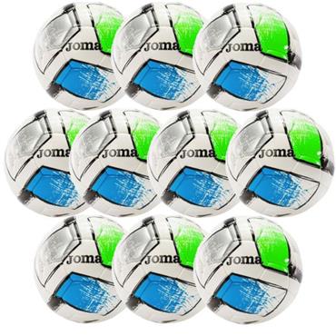 Joma Dali II Training Football | Size 3 | Pack Of 10 - GREEN/BLUE