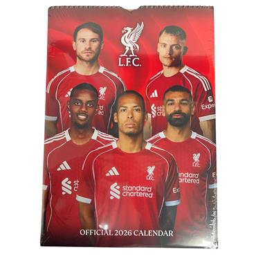 Liverpool Football Club 2026 A3 Calendar - Red