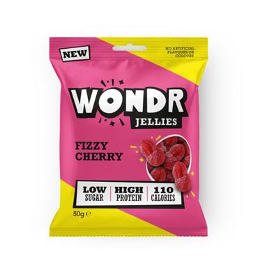 Wondr Jellies Fizzy Cherry Bag 50G - Red