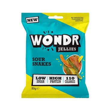 Wondr Jellies Sour Snakes Bag 50G - Red