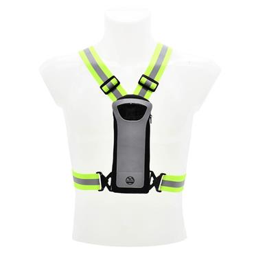 Six Peaks LED Reflective Vest With Phone Holder - Black