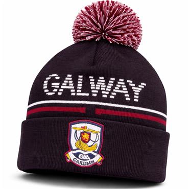 GALWAY GAA BOBBLE HAT - Navy
