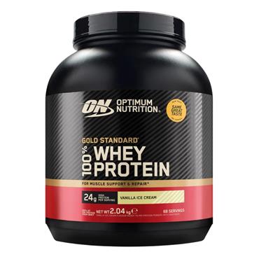 Optimum Nutrition Gold Standard 100% Whey Protein - Vanilla Ice Cream - 2.04KG - Black