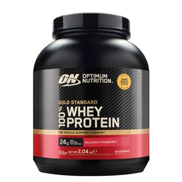 Optimum Nutrition Gold Standard 100% Whey Protein - Delicious Strawberry - 2.04KG - Black
