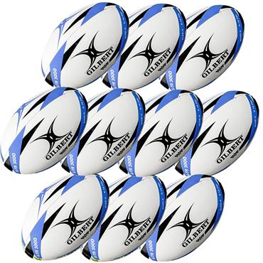 Gilbert G-TR3000 Rugby Training Ball - Size 5 - Pack of 10 - BLUE