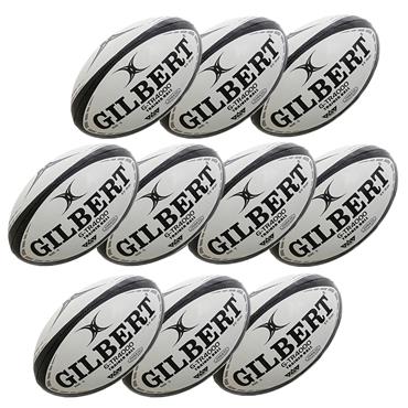 Gilbert G-TR4000 Rugby Training Ball - Size 5 - Pack of 10 - BLACK