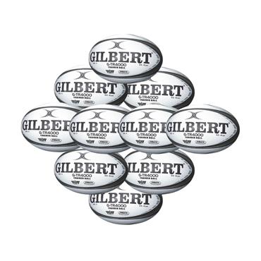 Gilbert G-TR4000 Rugby Training Ball - Size 5 - Pack of 10 - BLACK