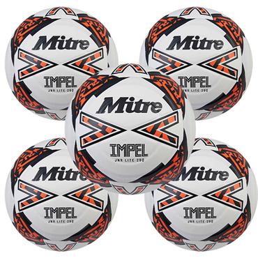 MITRE JUNIOR IMPEL LITE FOOTBALL | (AGES U6-U8) | 290G |  PACK OF 5 - Orange
