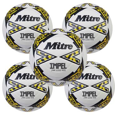 MITRE IMPEL JUNIOR LITE | (AGES U9-U11) | 320G | PACK OF 5 - Yellow