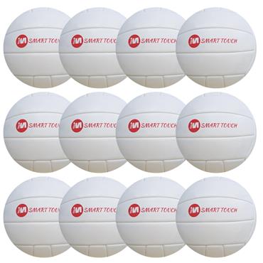 MICHAEL MURPHY GO GAMES | SMART TOUCH | GAELIC FOOTBALLS | (AGE U10-U12) | PACK OF 12 | WHITE