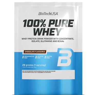 BIOTECH USA 100% PURE WHEY | CHOCOLATE FLAVOURED | 28G | SINGLE SERVING - One