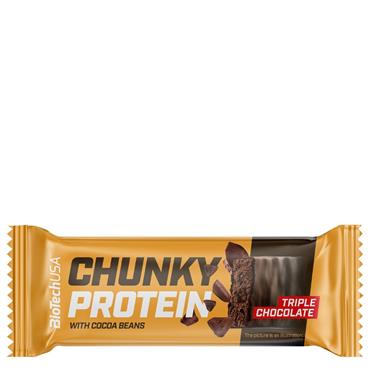 BiotechUSA Chunky Protein Bar | Triple Chocolate | 50g - One