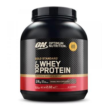 OM Gold Standard 100% Whey Protein Double Rich Chocolate 2.015KG - BLACK