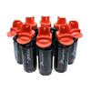 Precision 8 Hygiene Water Bottles & Oval Carrier I 1L I 8 Bottles - BLACK